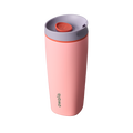 SmoothSip Slider 20oz, light coral pink body with lavender gray lid and orange slider button